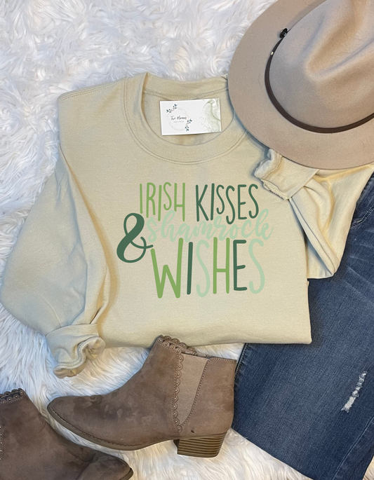 Irish Kisses & Shamrock Wishes Sweatshirt